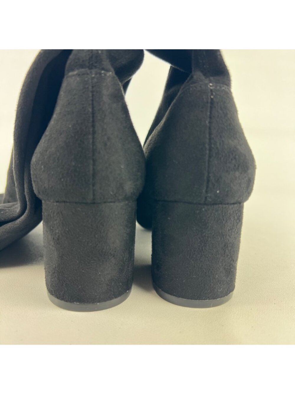 Steve Madden Womens Isaac Black Faux Suede Over the Knee Boots Block Heel size 6 - Picture 7 of 13